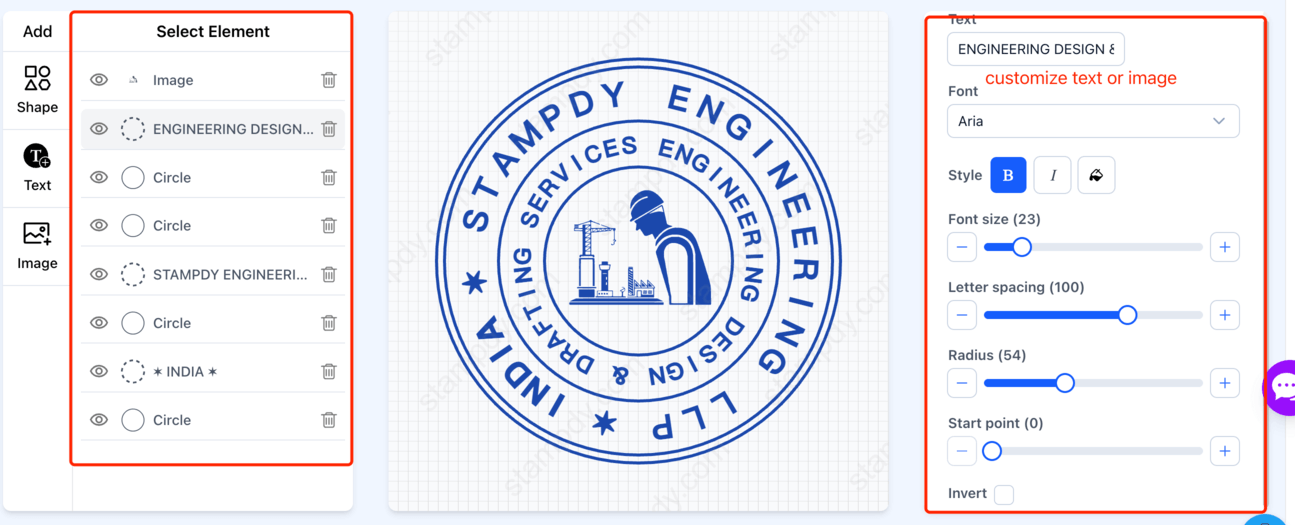 customize your stamp maker design